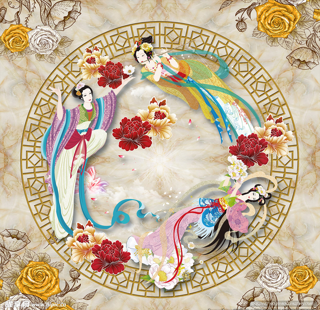 仙女奏乐
