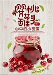 樱桃罐头推广促销海报图片下载