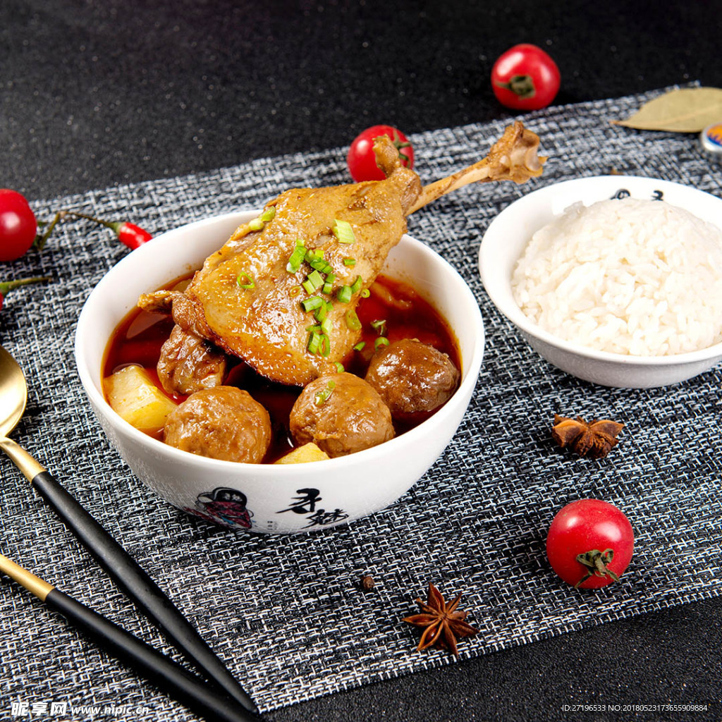 甜辣鸭腿饭