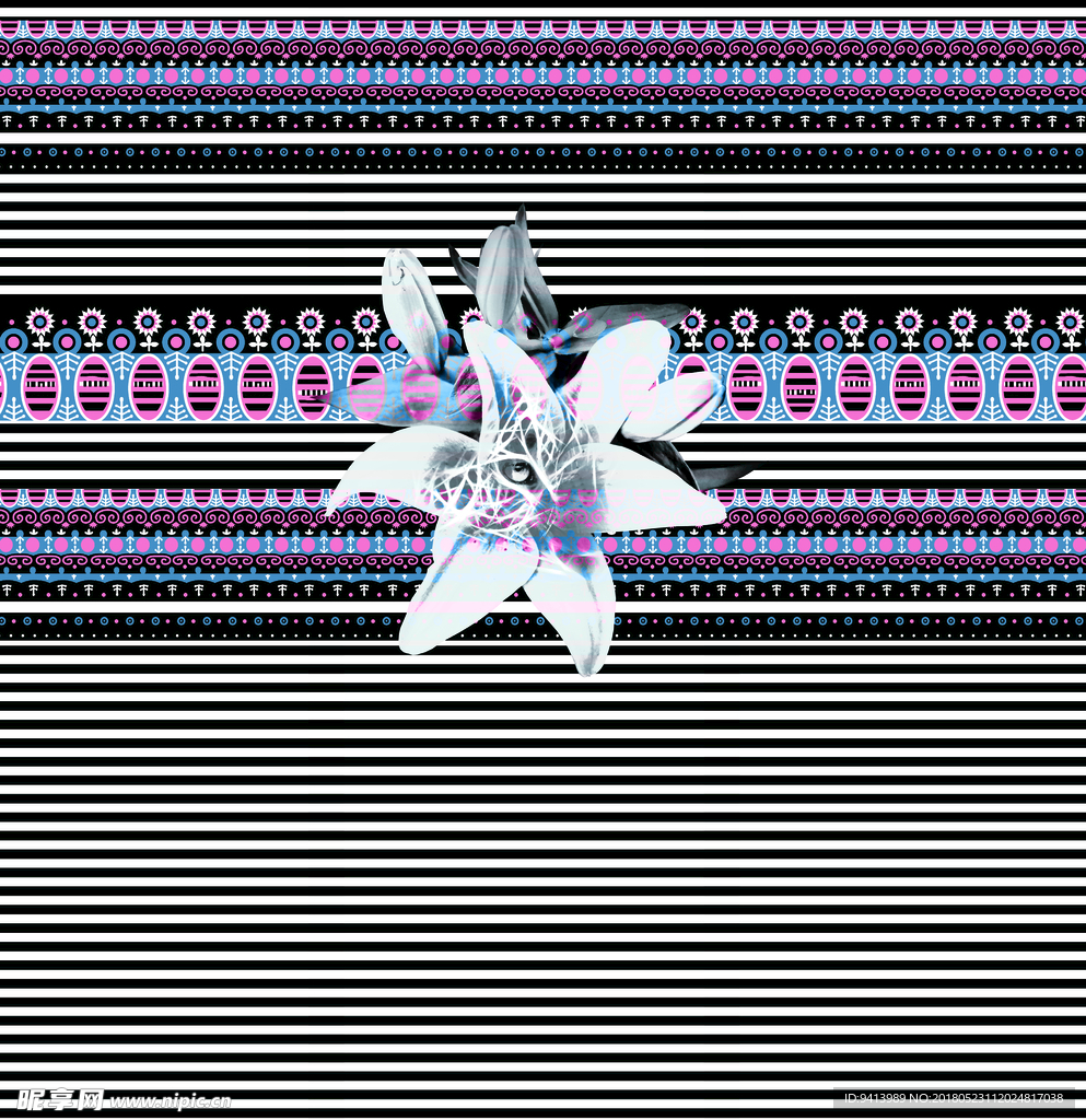 花朵横条