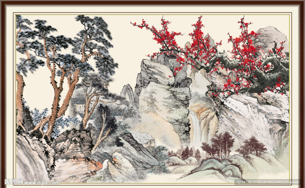 国画梅花