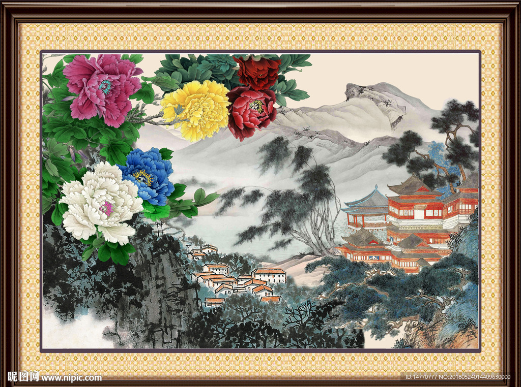 国画牡丹