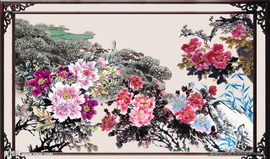 国画牡丹