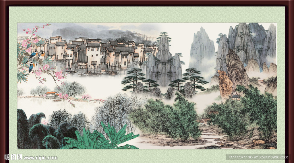 国画江南图