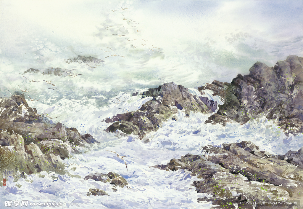 装饰山水画
