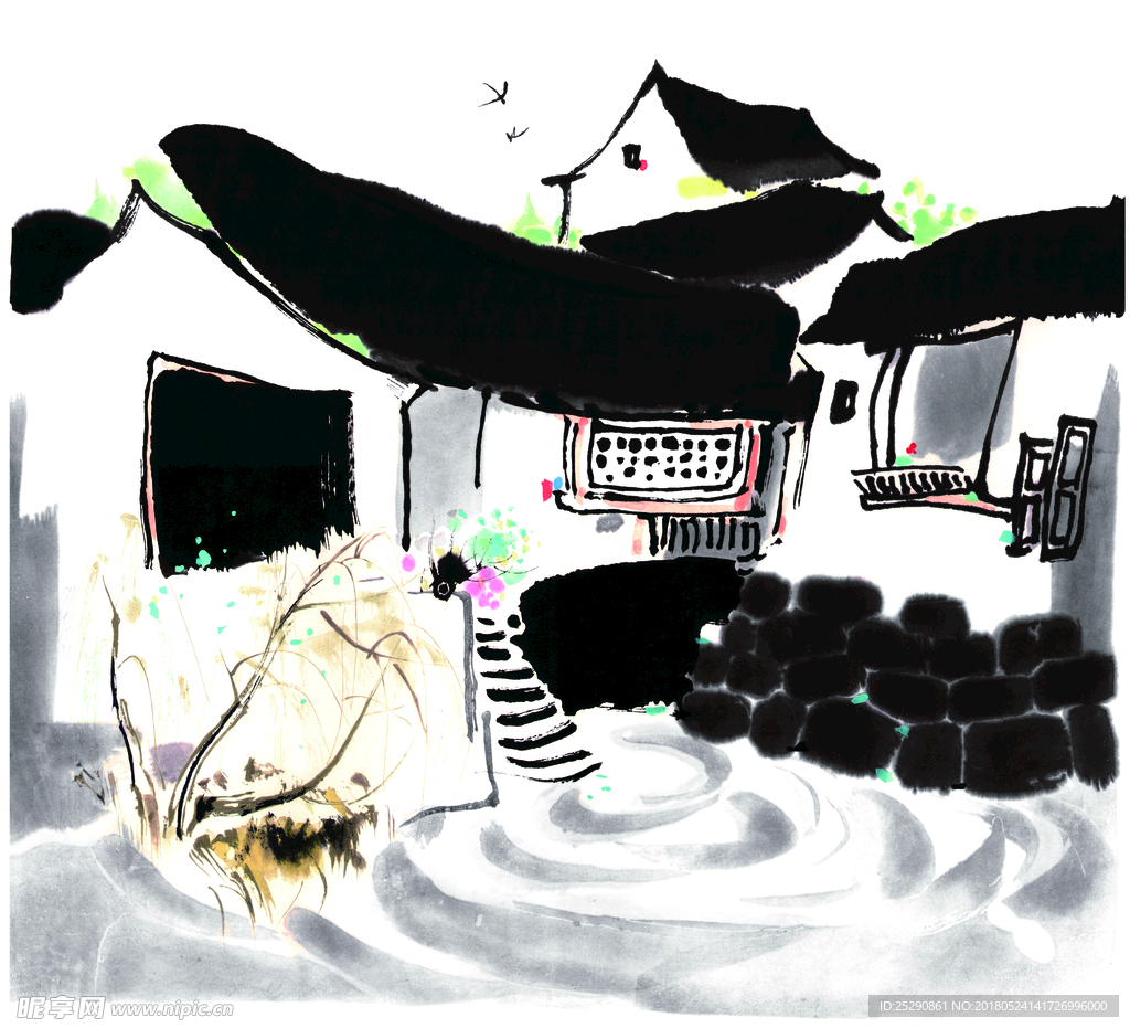 吴冠中《春燕》
