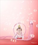 粒子光效儿童影楼写真相册模板