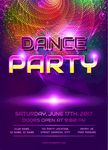 炫彩背景舞蹈party晚会海报
