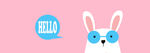卡通兔子动物笔袋图片