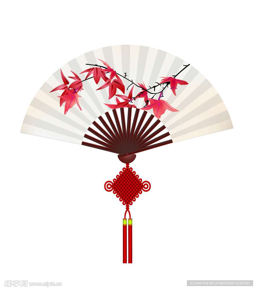 玻璃图案扇子