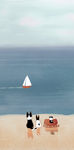 浪漫猫咪海边小船玄关
