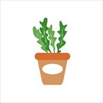 矢量盘栽植物