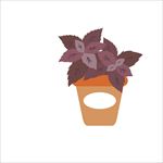 矢量盘栽植物