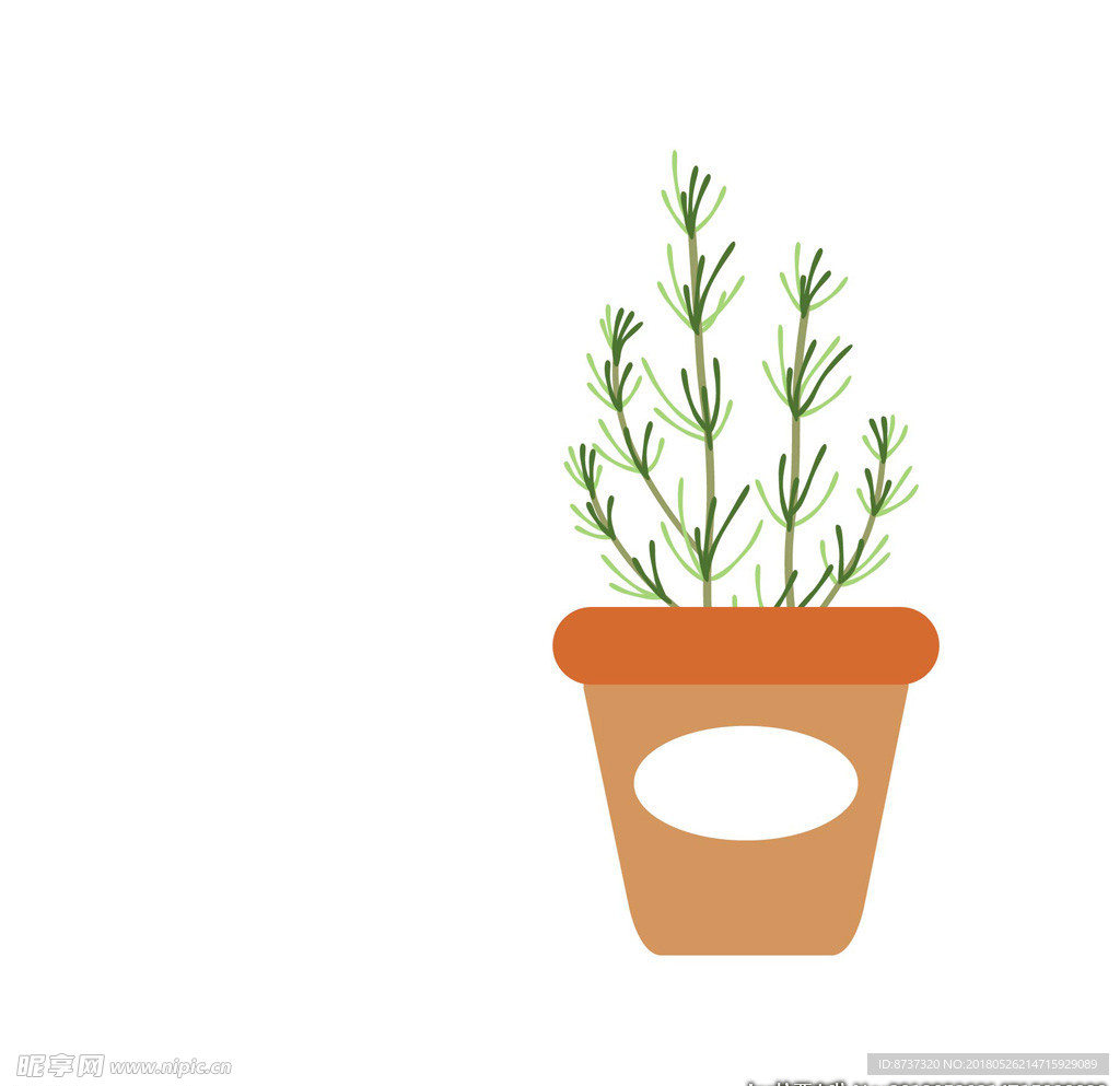 矢量盘栽植物
