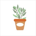 矢量盘栽植物