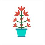 矢量盘栽植物