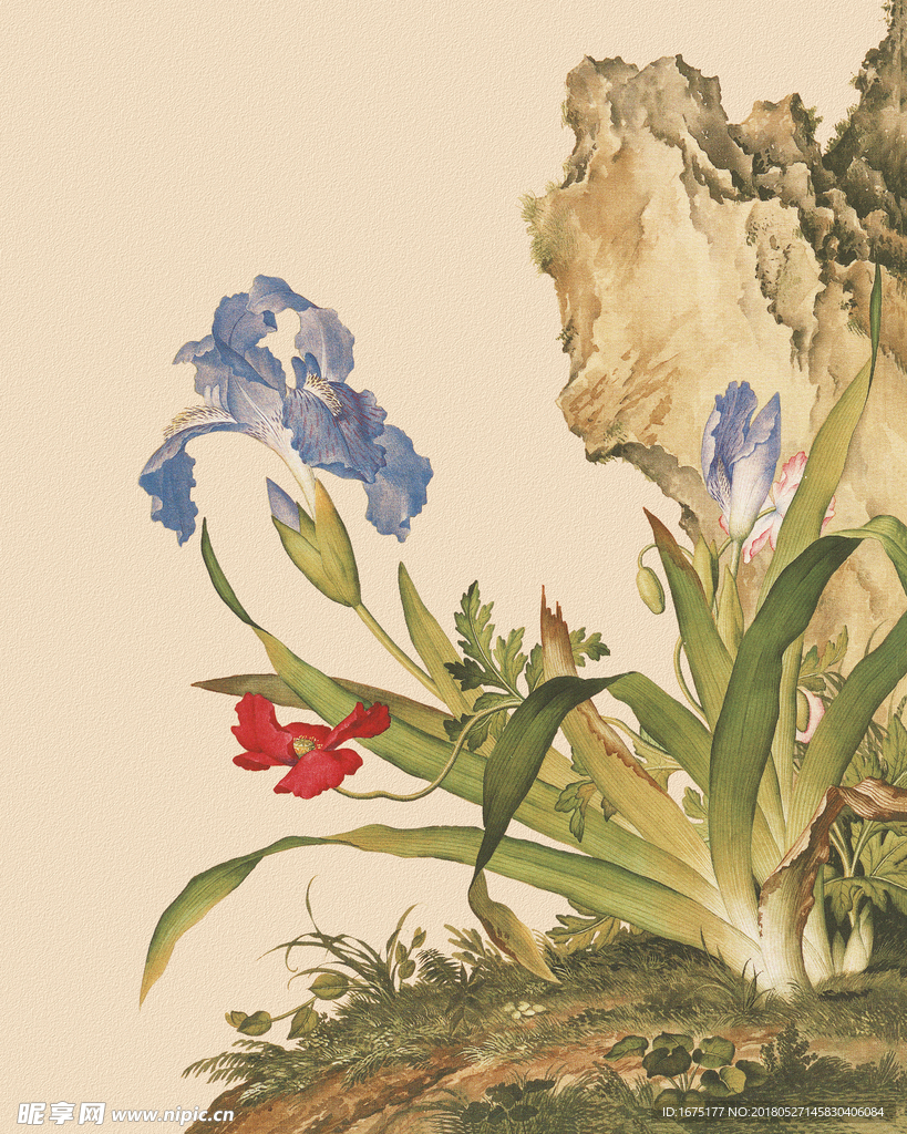 国画花