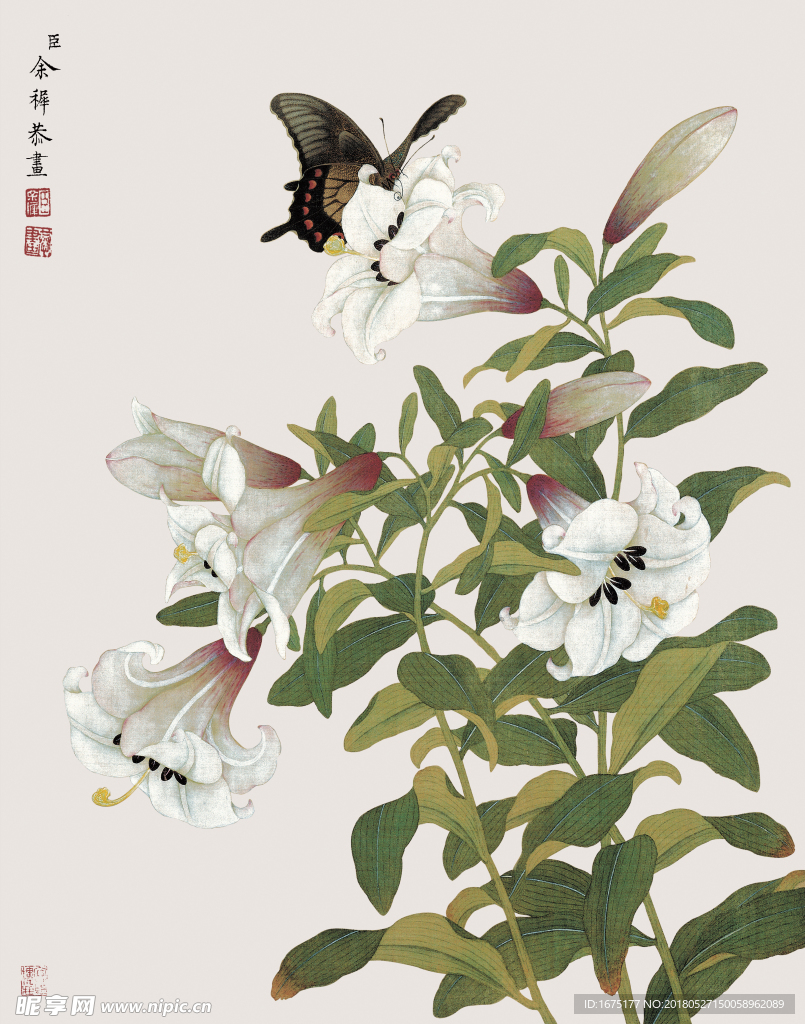 国画花
