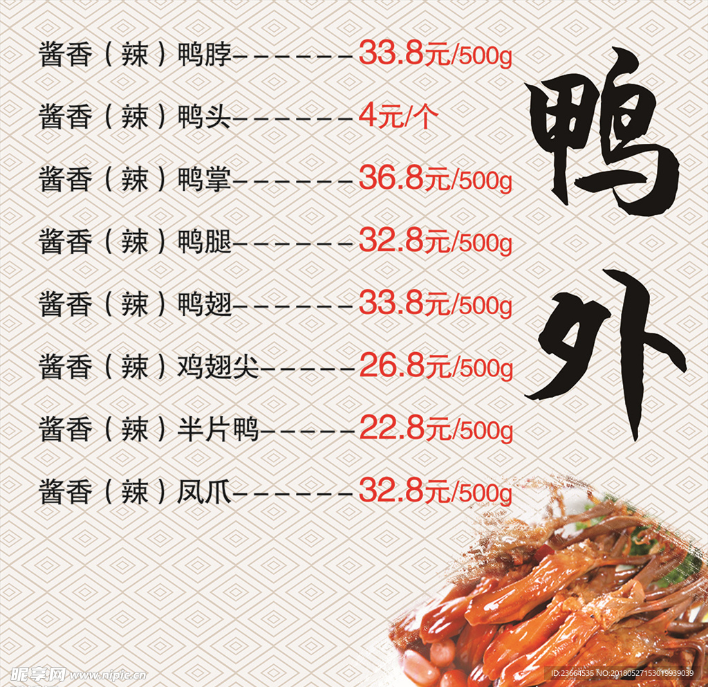 价格表
