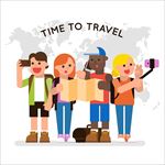 卡通旅行人物