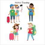 卡通旅行人物