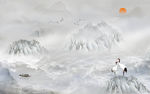 烟雾山水