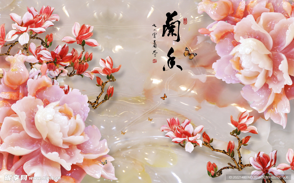 兰花 背景画