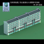 多层建筑 景观 小区 地产 楼