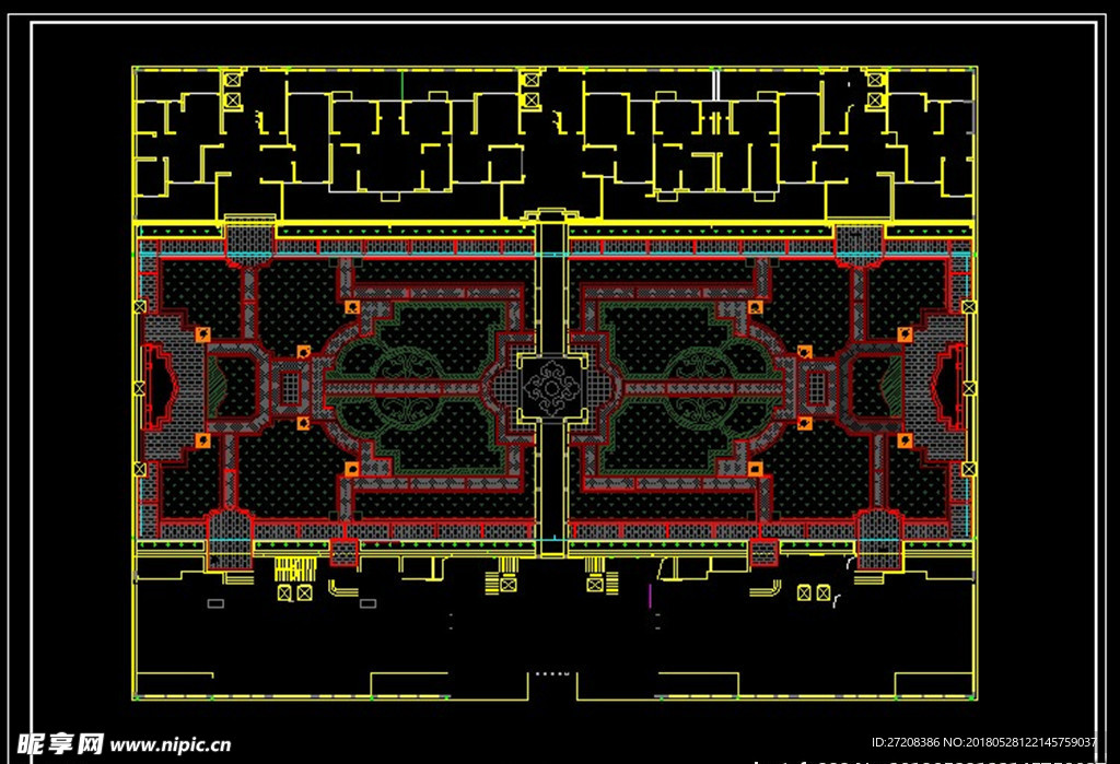 欧式风格屋顶花园CAD