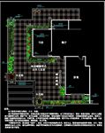 屋顶花园庭院平面图CAD