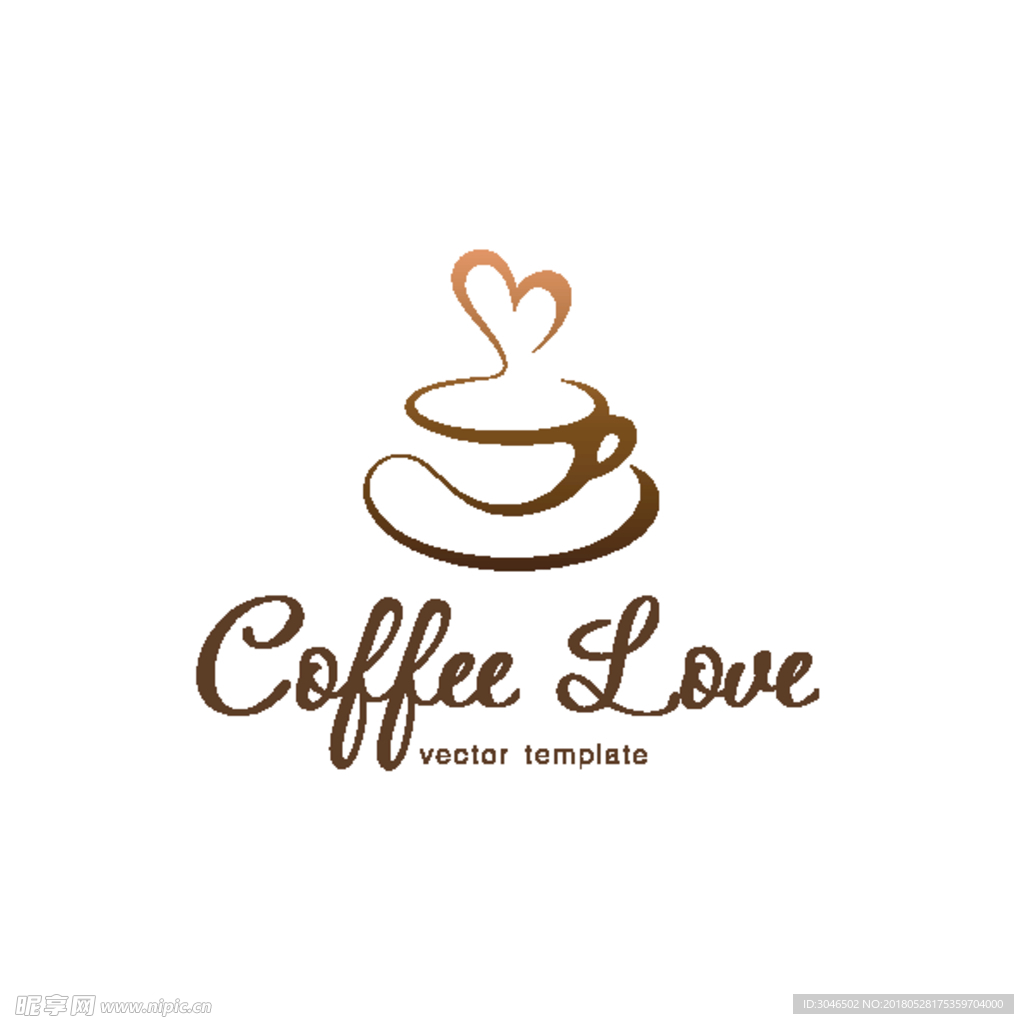 咖啡屋咖啡店logo标志设计