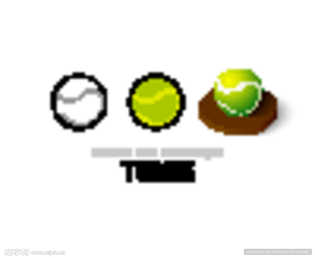 网球图标icon矢量素材
