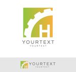 电子机械字母H标志logo设计