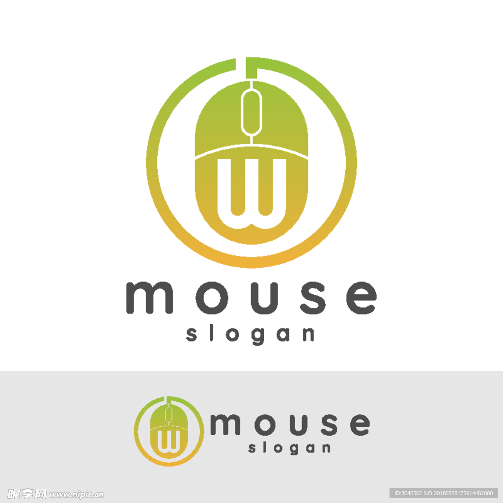 mouse鼠标logo图标设计