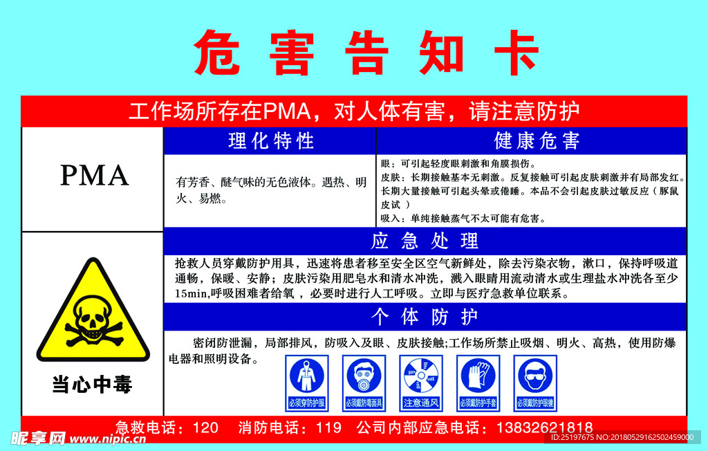 危害告知卡
