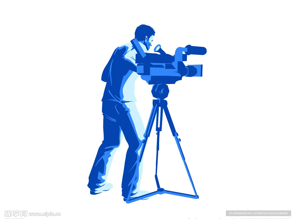 摄像人物剪影图片