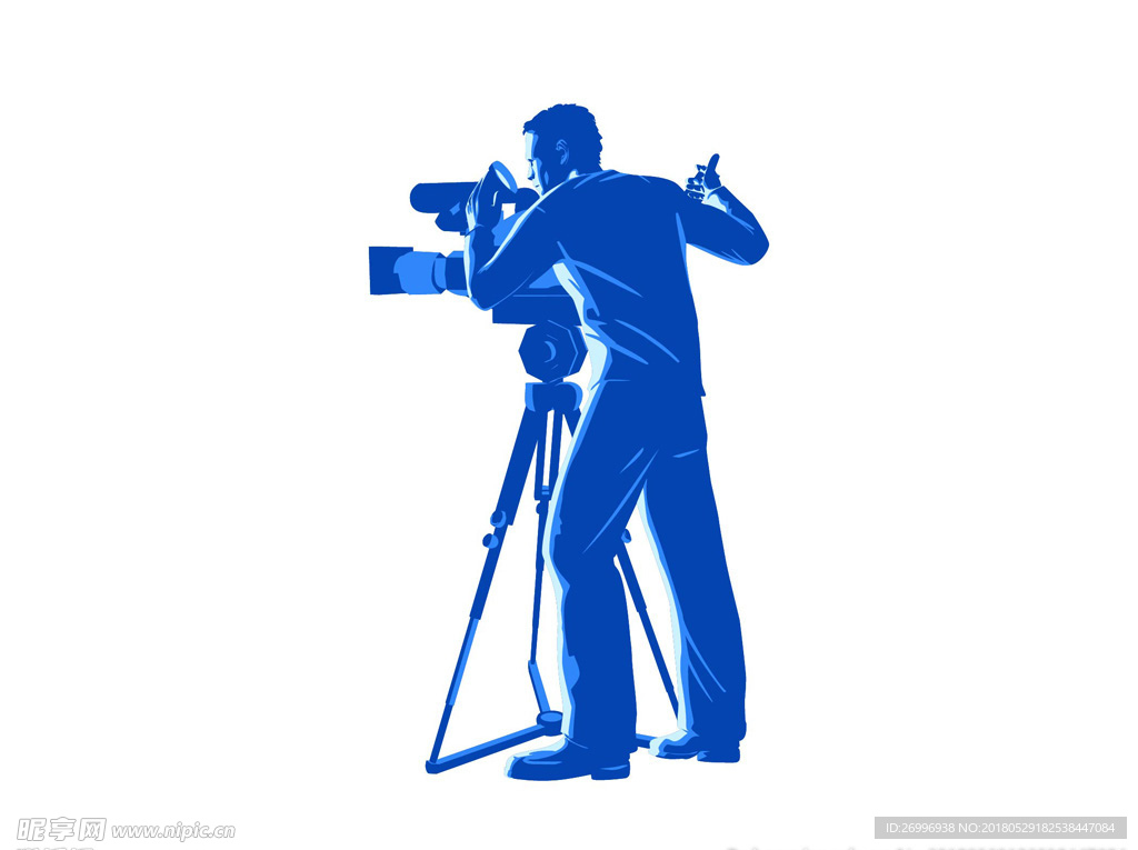 摄像人物剪影图片