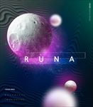波纹渐变星空星球海报素材