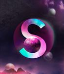 创意S形星球海报素材