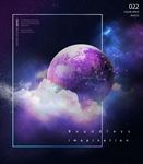 创意渐变星球星云海报