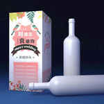 欧式包装花纹动物小清新酒瓶包装