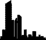 城市剪影 城市建筑轮廓 建筑群