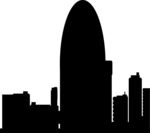 城市剪影 城市建筑轮廓 建筑群