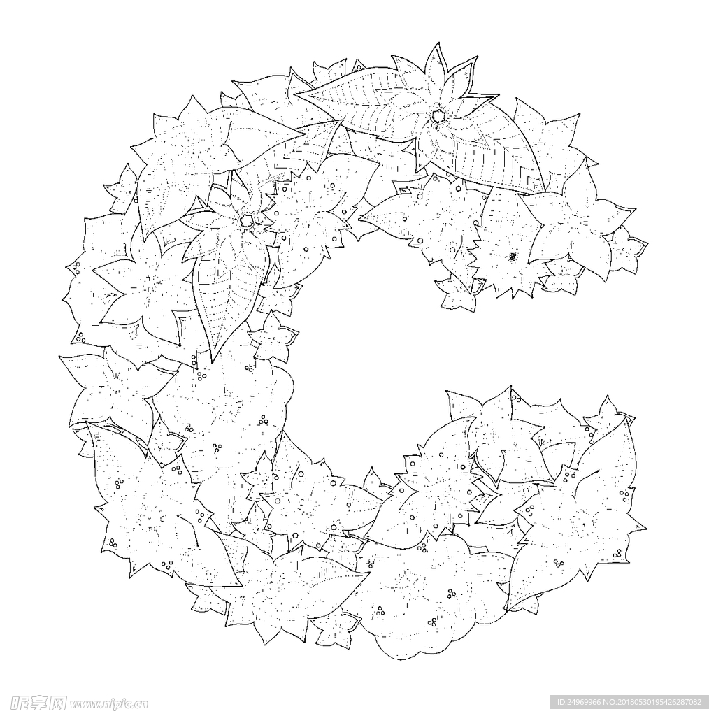 字母花纹