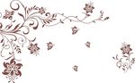 电视墙  矢量花纹