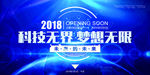 科技互联网背景展板
