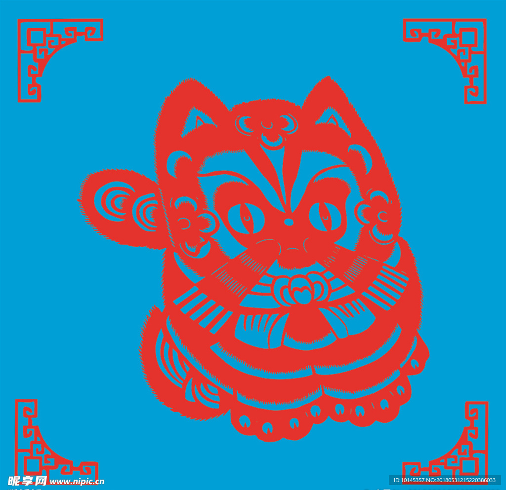 猫剪纸