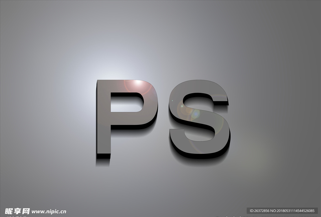 PS金属质感文字