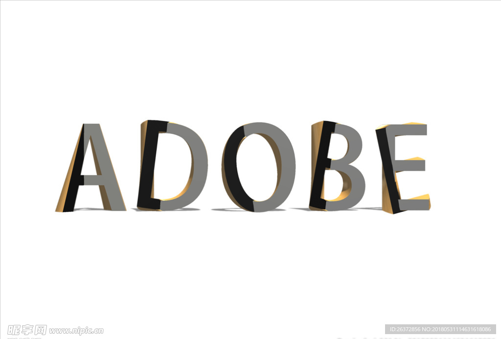 Adobe 金属感立体文字