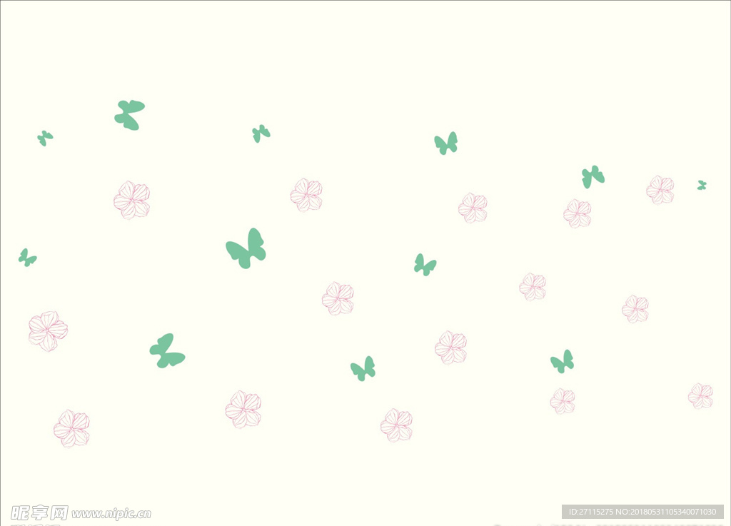 背景墙  矢量花纹